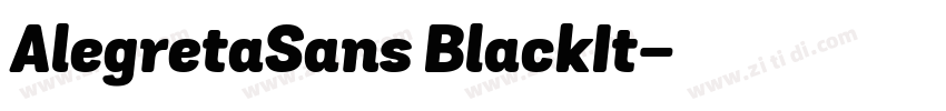 AlegretaSans BlackIt字体转换